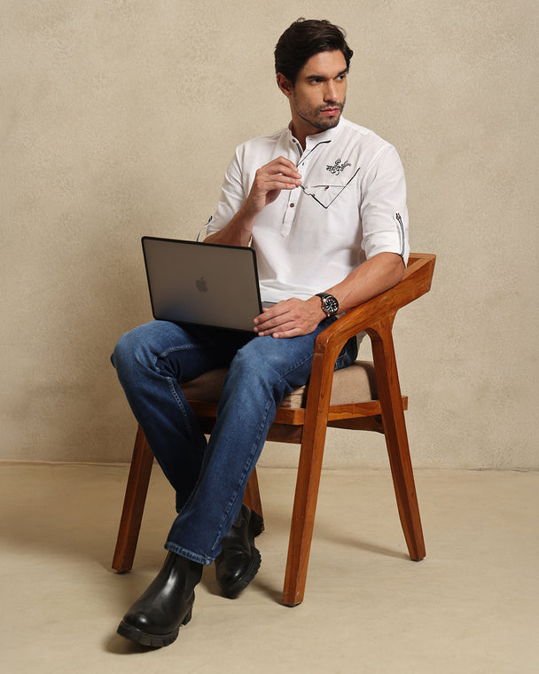 Mahadev Shivling Signature Kurta