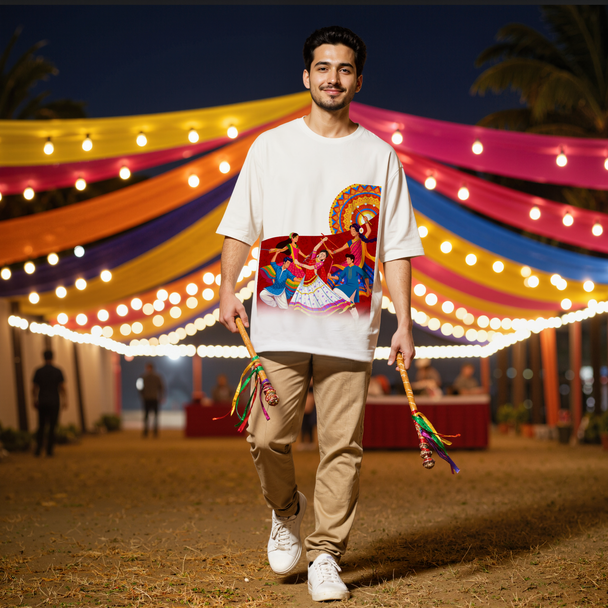 Garba Night Oversized T-shirt